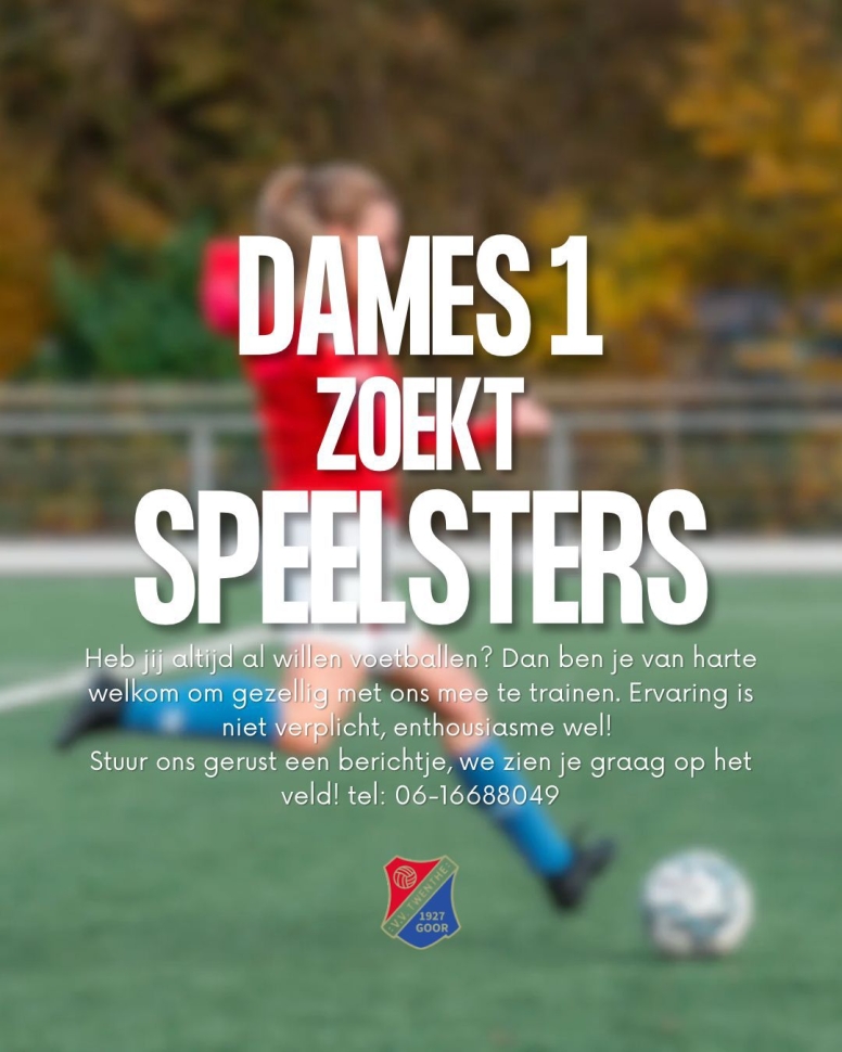 Dames 1 zoekt speelsters