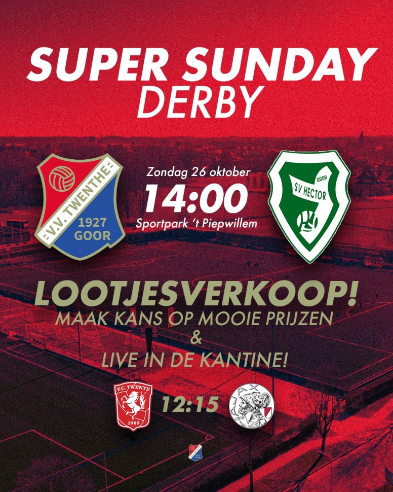 Derbyday: Lotenverkoop en FC Twente - Ajax in de kantine