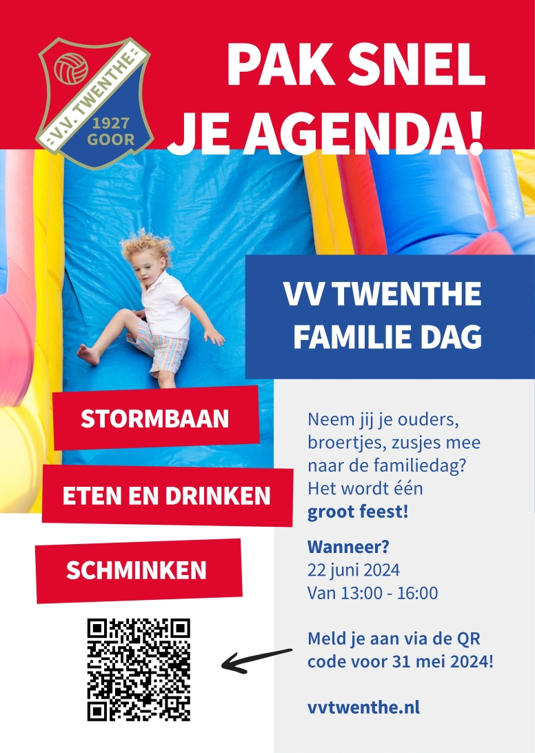 Familiedag 22 juni, meld je nu aan!