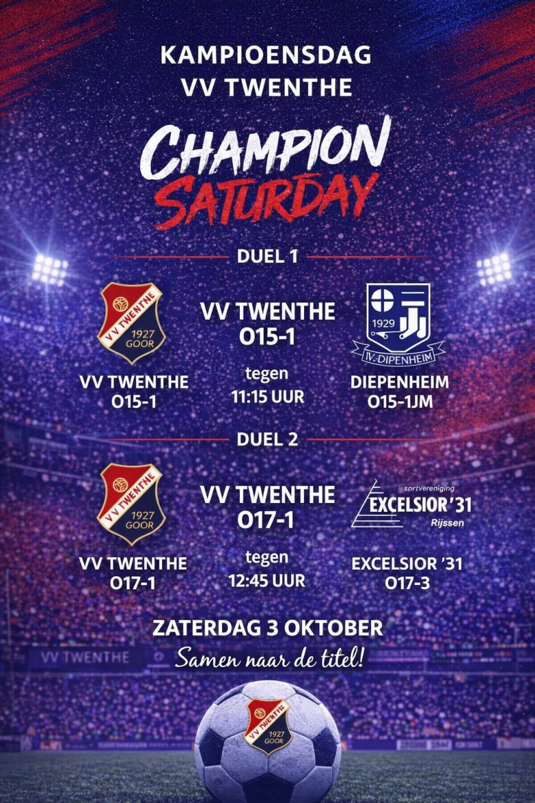 Steun 15-1 en 17-1 onderweg naar de titel