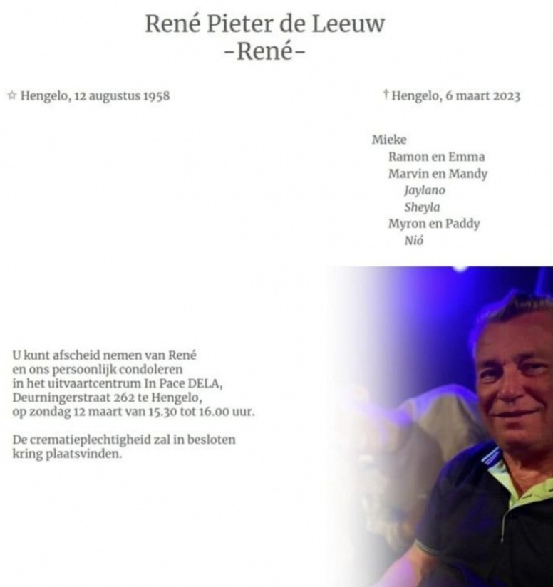 Succesvolle trainer Rene de Leeuw overleden