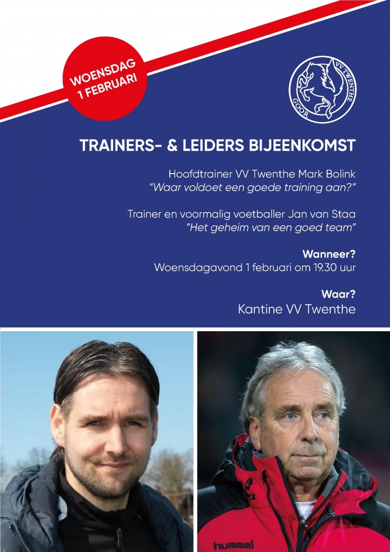 REMINDER | Trainers- & leidersbijeenkomst 1 februari