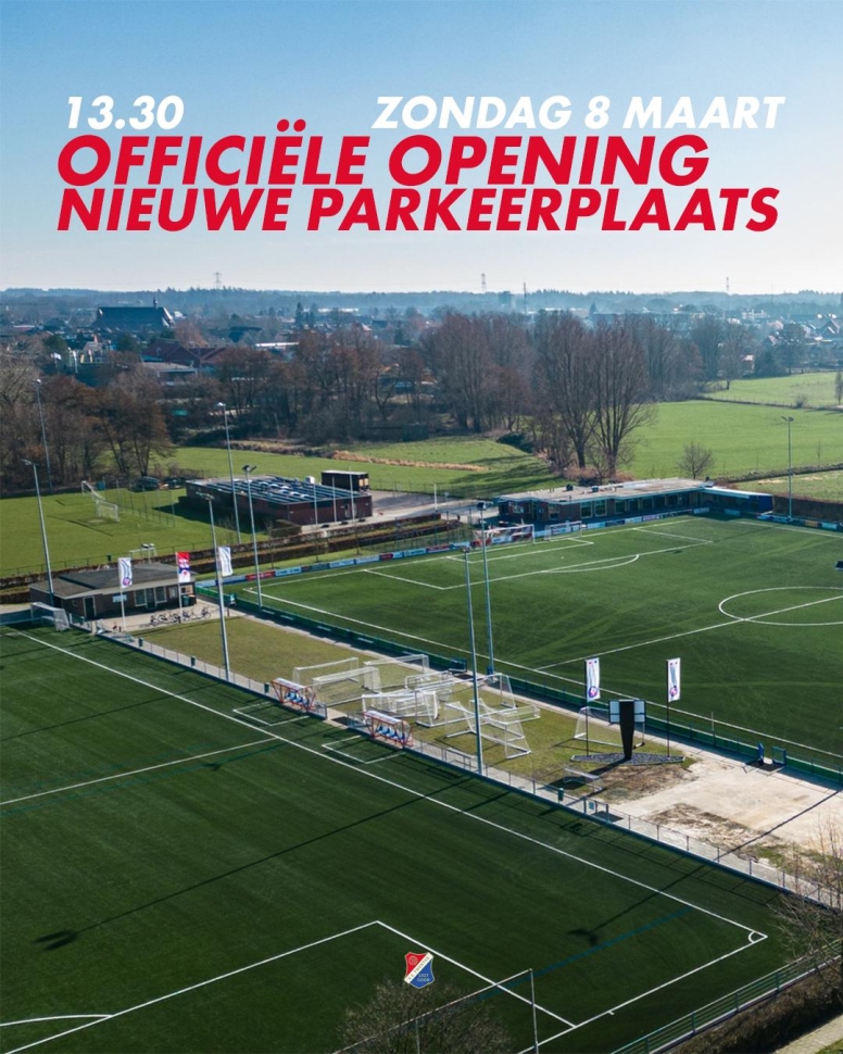 Zondag officiële opening van de nieuwe parkeerplaats!